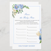 編集可能な推測ベビーアイテム赤ちゃんシャワーゲーム (正面/裏面)