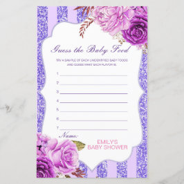 編集可能な推測ベビー食品ベビーシャワーゲーム