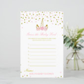 編集可能な推測ベビー食品ベビーシャワーゲーム (スタンド正面)