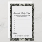 編集可能な推測ベビー食品ベビーシャワーゲーム (正面/裏面)