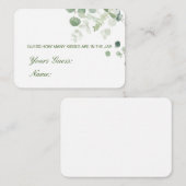 編集可能な推測数キス、キャンディスカード エンクロージャーカード (正面/裏面)