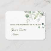 編集可能な推測数キス、キャンディスカード エンクロージャーカード (正面)