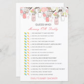 編集可能な推測Who、ママまたはパパ赤ちゃんシャワーゲーム (正面/裏面)