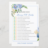 編集可能な推測Who、ママまたはパパ赤ちゃんシャワーゲーム (正面/裏面)