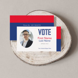 編集可能な政治的キャンペーンフォト名刺 名刺