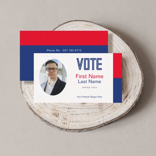 編集可能な政治的キャンペーンフォト名刺 名刺