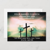 編集可能な教会の招待はがき ポストカード (正面/裏面)