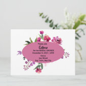 編集可能な文字でブライダルシャワー招待 招待状 (スタンド正面)