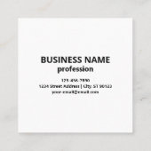 編集可能な文字とアップロードされたイメージまたはロゴパターン スクエア名刺 (裏面)