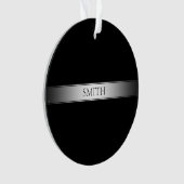 編集可能な文字と色 | グラデーシストライプョン付き縁ど/ オーナメント (正面)