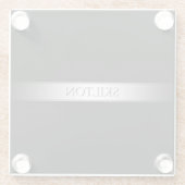 編集可能な文字と色 | グラデーシストライプョン付き縁ど/ ガラスコースター (裏面)