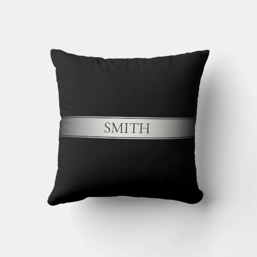 編集可能な文字と色 | グラデーシストライプョン付き縁ど/ クッション (裏面)