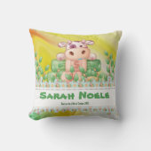 編集可能な文字を持つ冒険的なカウカブ クッション (正面)