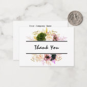 編集可能な文字フローラありがとう， Welcome, Home made ノートカード (正面/裏面インサイチュ)