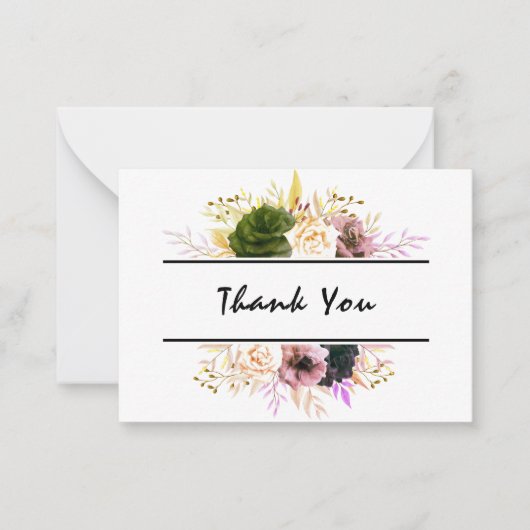 編集可能な文字フローラありがとう， Welcome, Home made ノートカード (正面)