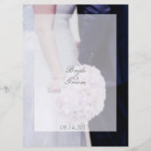 編集可能な新婦結婚のメニュー メニュー (裏面)