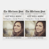 編集可能な新聞間もなく花の花束を取得 ラッピングペーパーシート (正面3)