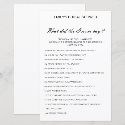 編集可能な新郎の発言 (正面/裏面)