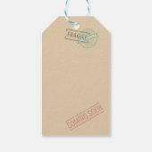 編集可能な旅行テーマバビシャワーサンキューレラベル ギフトタグ (裏面)