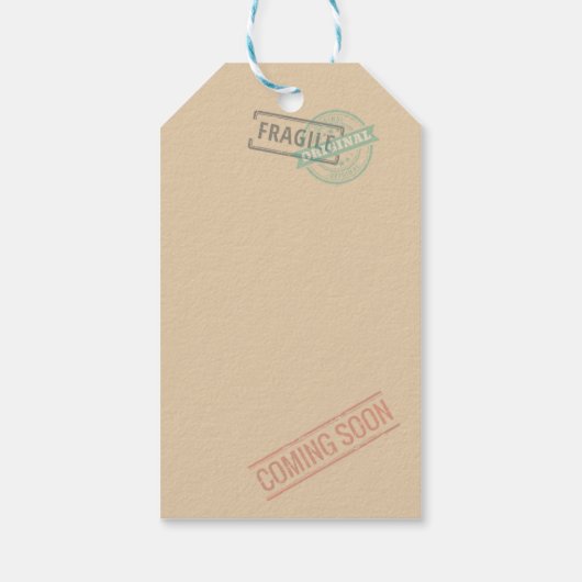 編集可能な旅行テーマバビシャワーサンキューレラベル ギフトタグ (裏面)