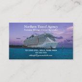 編集可能な旅行代理店クルーズ船 名刺 (正面)