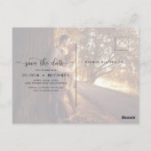 編集可能な日付を保存する白い手書き写真 ポストカード (裏面)