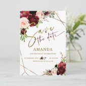 編集可能な日付50番目の誕生日を保存 招待状 (スタンド正面)