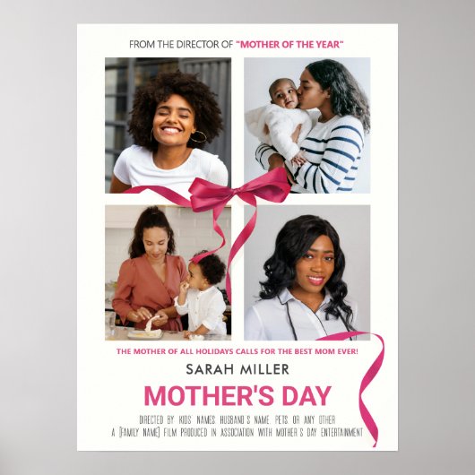 編集可能な映画ポスター母の日プレゼント母 ポスター (正面)