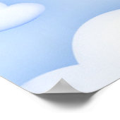 編集可能な曇り赤ちゃんシャワー歓迎サイン。 ポスター (角)