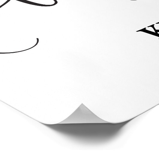 編集可能な最初のサイン結婚へようこそ ポスター (角)