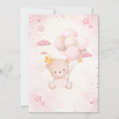 編集可能な最初の誕生日パーティ招待状印刷可能 招待状 (裏面)