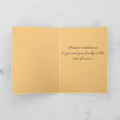 編集可能な木と鳥の日没悔やみや弔慰 カード (内部)