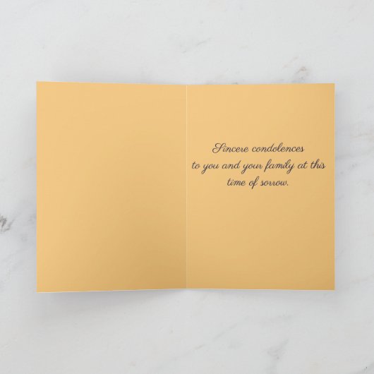 編集可能な木と鳥の日没悔やみや弔慰 カード (内部)