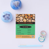 編集可能な木材サプライヤー チラシ (シングル)