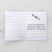 編集可能な本棚卒業 カード (内部)