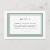 編集可能な枠線の色の結婚式の詳細 エンクロージャーカード (正面)