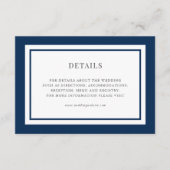 編集可能な枠線の色の結婚式の詳細 エンクロージャーカード (正面)