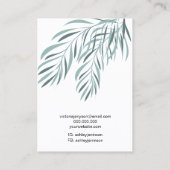 編集可能な椰子の葉のロゴジュエリーリングホルダー 名刺 (裏面)