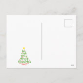 編集可能な楽しいクリスマス写真カード シーズンポストカード (裏面)