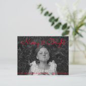 編集可能な楽しいホリデー写真カード シーズンポストカード (スタンド正面)