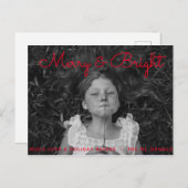 編集可能な楽しいホリデー写真カード シーズンポストカード (正面/裏面)