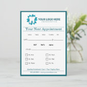 編集可能な歯科次アポイントメント 招待状 (スタンド正面)