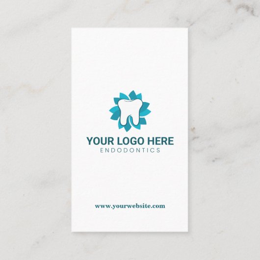 編集可能な歯科用名刺 名刺 (裏面)