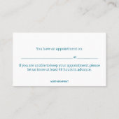 編集可能な歯科衛生士アポイントメントと 名刺 (裏面)