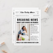 編集可能な母の日の新聞グリーティング カード (正面/裏面インサイチュ)