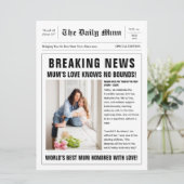 編集可能な母の日新聞グリーティングカード カード (スタンド正面)