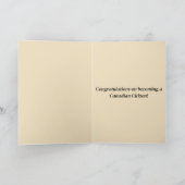 編集可能な民俗アートのカエルの葉 カード (内部)