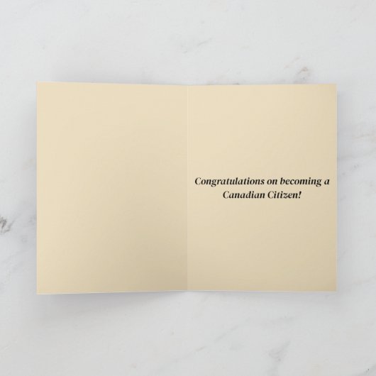 編集可能な民俗アートのカナダの楓の葉 カード (内部)