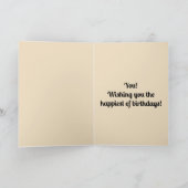 編集可能な民俗アートのフクロウと花のカード カード (内部)