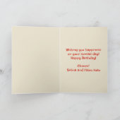 編集可能な民俗アートの蝶の誕生日 カード (内部)